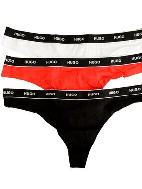 Hugo Boss Women's " Thong Stripe" 3Pack Thong Panties Set US XL IT 46
